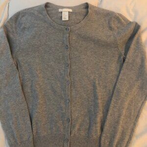 H&M Classic button down light grey cardigan in their "Basic" line